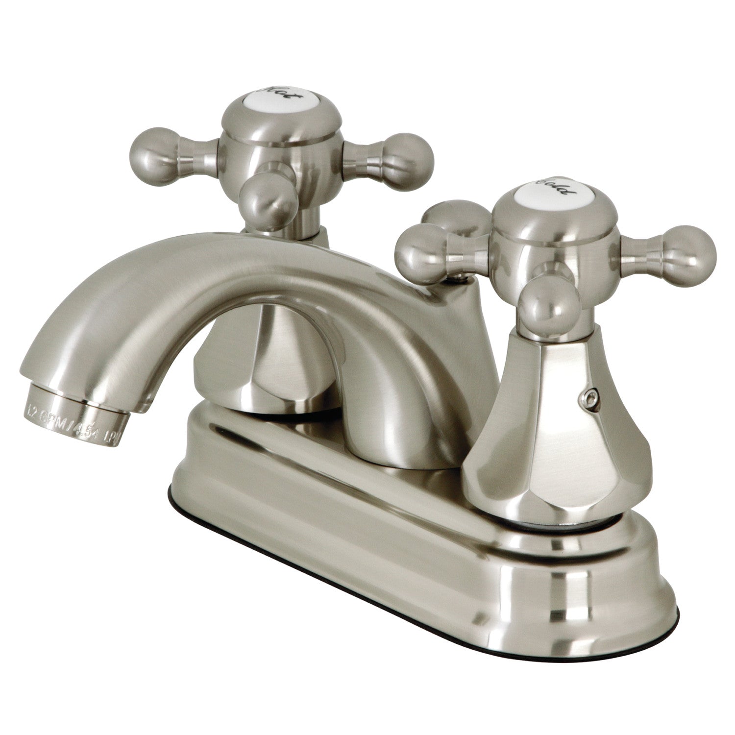 Kingston Tulare KB4608BX - Metropolitan Double-Handle 3-Hole Deck Mount 4-Inch Centerset Bathroom Faucet with Pop-Up Drain, Brushed Nickel — image 1